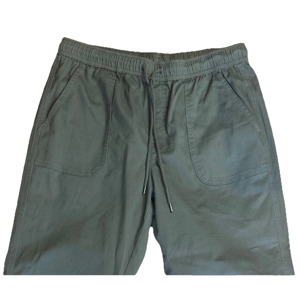 C&C California Womens Jogger Pants Olive Green Cotton Blend Size L Drawstring - Picture 2 of 9